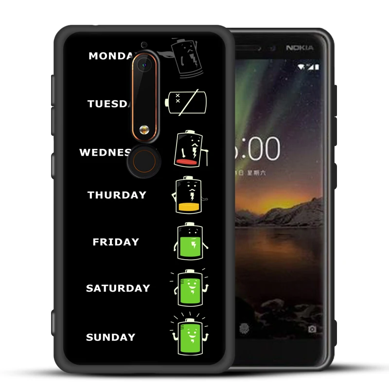 Пять цветов чехол для Nokia 6 2018 противоударный силиконовый 2017 Nokia6 TA-1054 |