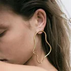 Серьги Timlee E166 из металла необычной формы, литературные темпераментные серьги с полыми неровными линиями, модные аксессуары, оптовая продажа