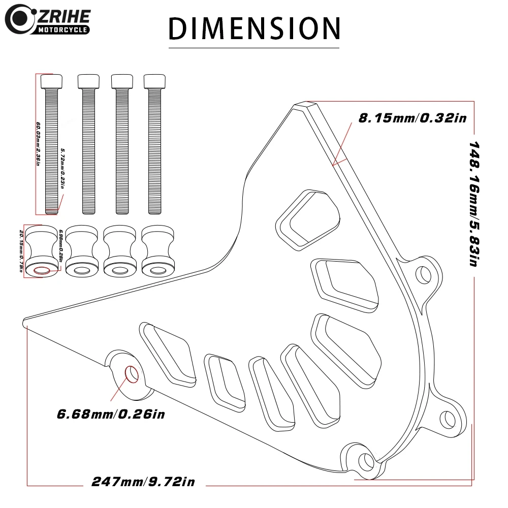 

2 Color Motorcycle CNC Aluminum Front Sprocket Chain Cover Guard Protect Accessories 390 2013 2014 2015