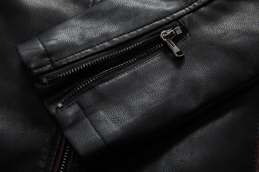 LANBAOSI 2018 New Fashion Autumn Winter Men Leather Jacket Brand Clothing Motorcycle Top Quality Warm Male PU Coat | Мужская одежда