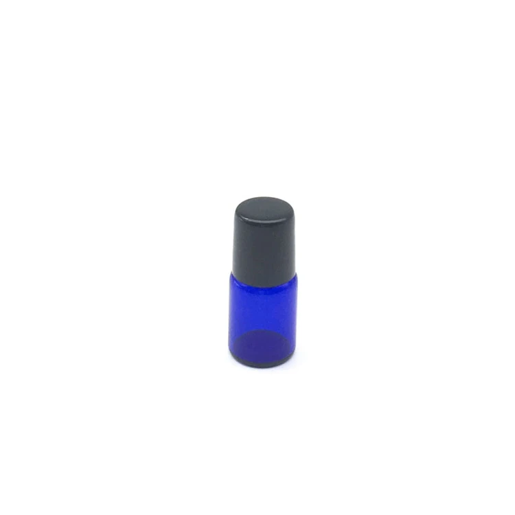 Blue 3 шт пустые модные духи образец 2 мл цветной ролик бутылка эфирное масло стеклянная бутылка 2 мл рулонная бутылка черная пластиковая крышка - Цвет: Blue