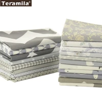 teramila dense and soft twill cotton fabric gray and white color sewing clothing bedding decoraion quilting tecido by the meter