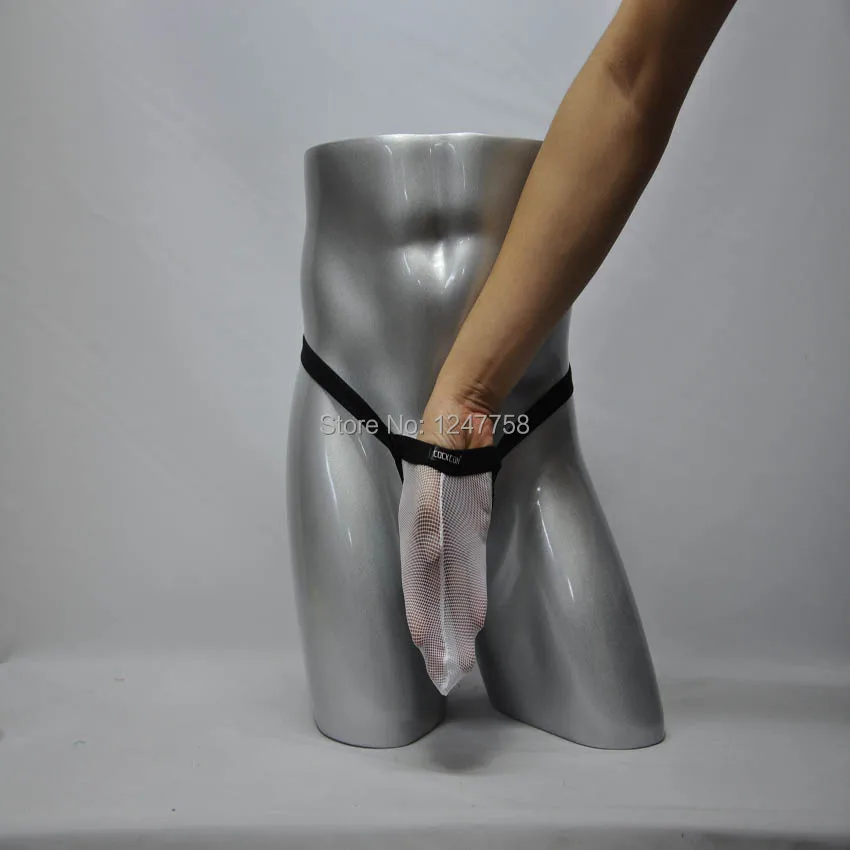 Мужские пикантные сетчатые стринги 3 шт./лот прозрачные мягкие Т образные трусики