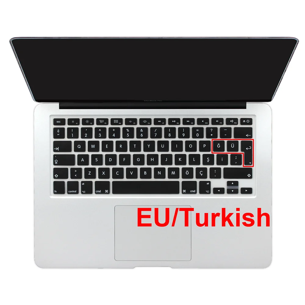 Для Apple Macbook Pro Air 13 15 стандарта ЕС, США, Великобритании турецкий мягкий чехол-клавиатура для Macbook 13,3 15,4 дюймов A1466 A1502 клавиатура протектор