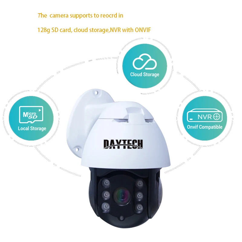 Камера видеонаблюдения DAYTECH 1080P wi fi IP водонепроницаемая для улицы ONVIF 2 мп сеть P2P