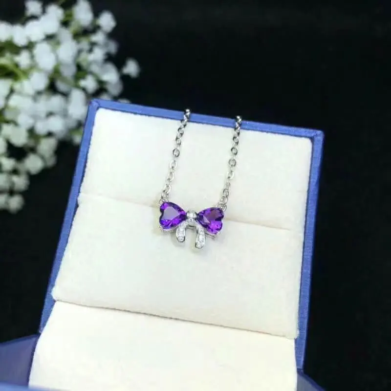 SHILOVEM 925 серебро Пьезоэлектричество подвески из аметиста классические оптовая