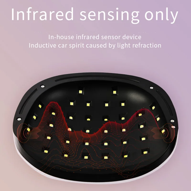 Светодиодный УФ светильник 72 Вт для ногтей с двумя ручными лампами 36