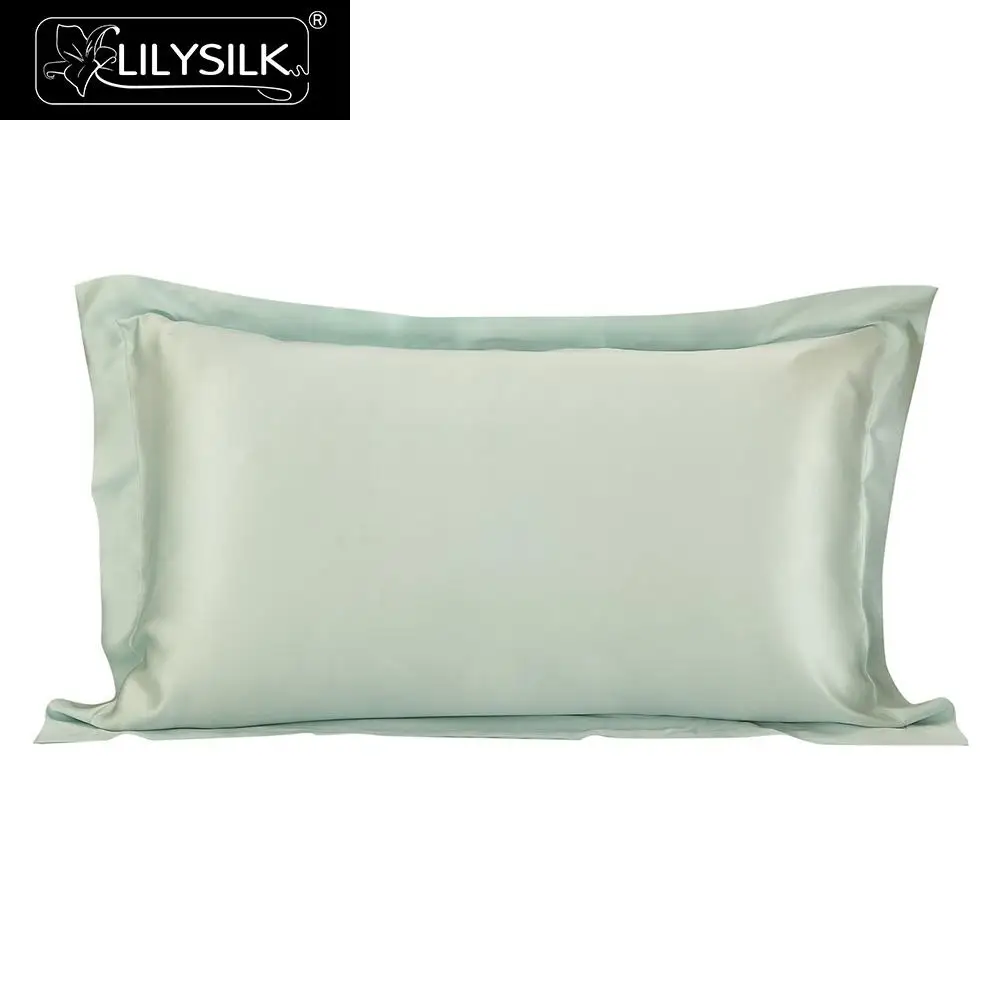 Pale Turquoise Lilysilk шелковая наволочка с ушками натуральный шелк 19 Momme - Цвет: Pale Turquoise