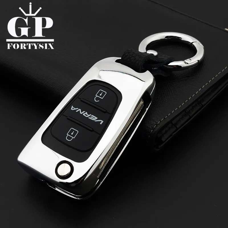 Чехол из цинкового сплава и кожи для автомобильного ключа Hyundai Accent I30 I20 I35 IX20 Elantra
