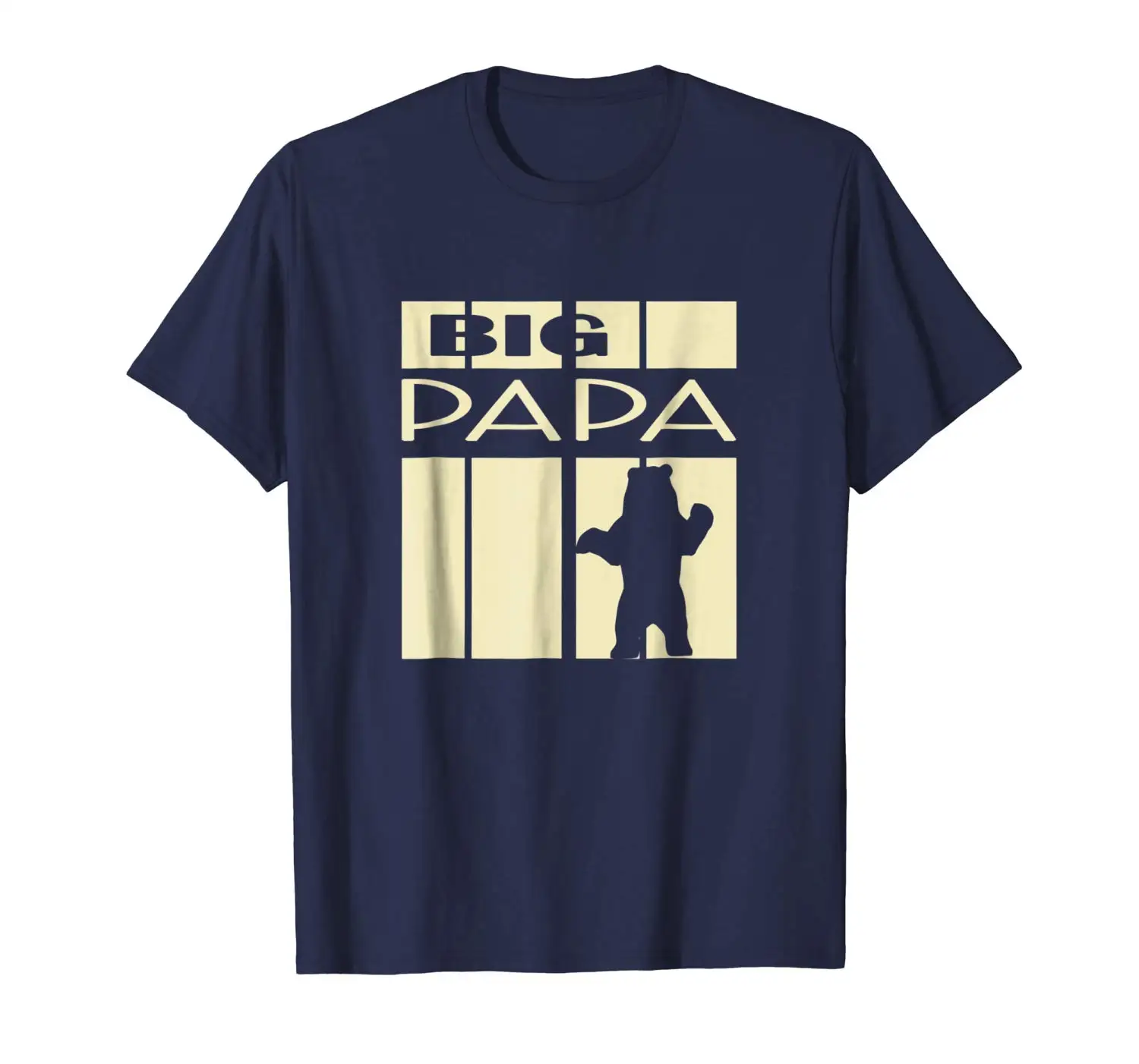 

Vintage Style Big Papa Bear T Shirt Retro Design Summer Short Sleeves Cotton T-Shirt top tee Print Round Neck Man