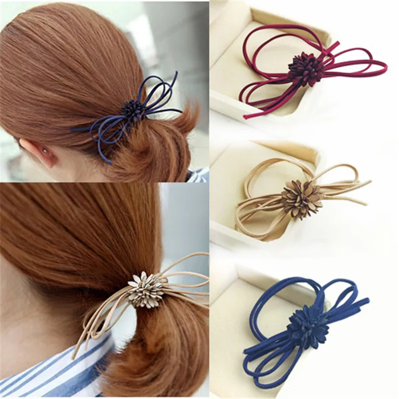 С милым бантом эластичные ленты для волос Для женщин ободки Украшения лентой