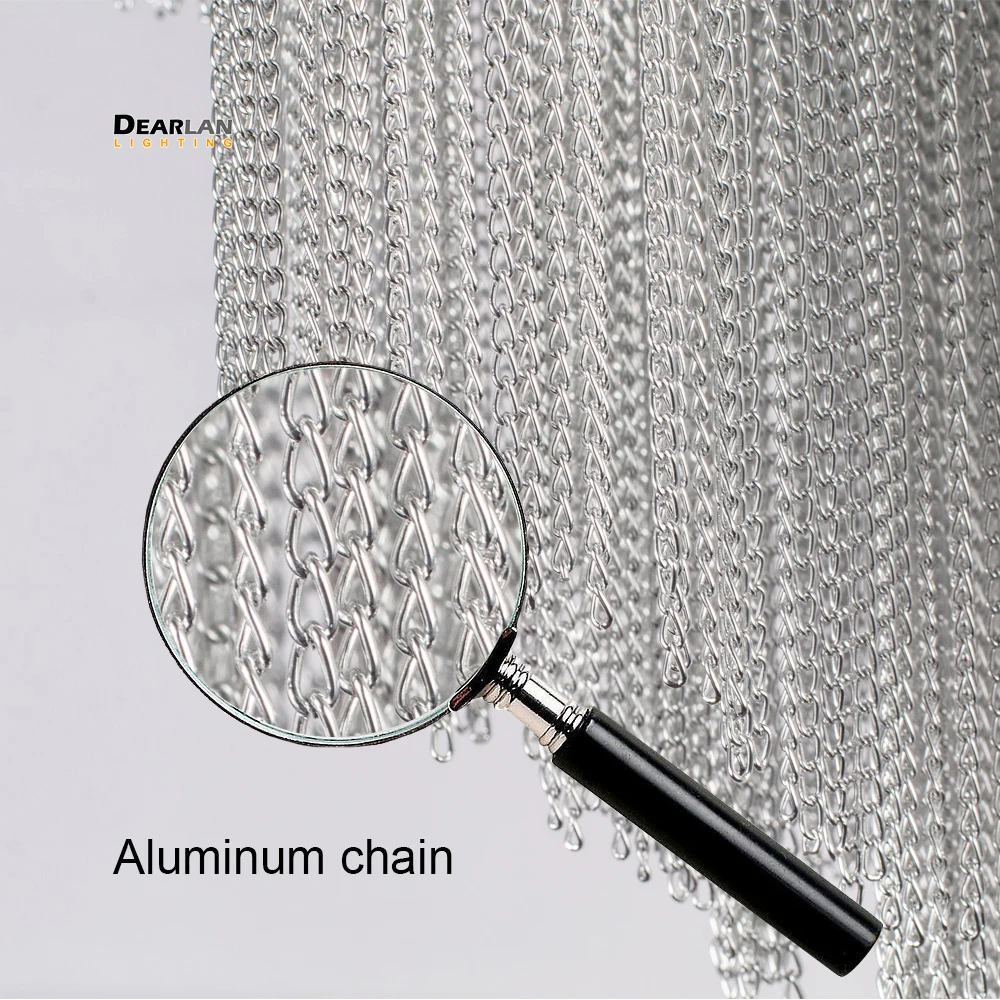 Люстра с цепочкой во французской империи подвесной светильник из алюминия и