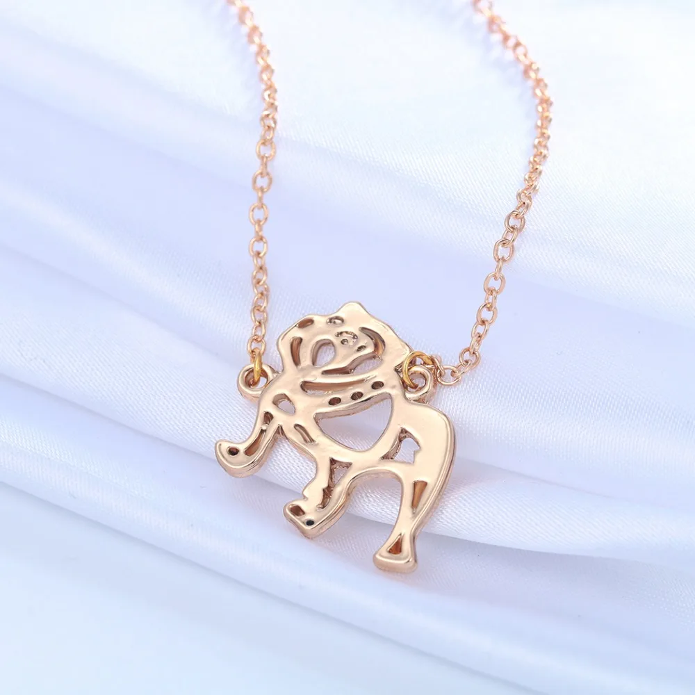 QIMING крошечное ожерелье с французским бульдогом подвеской для женщин и девушек