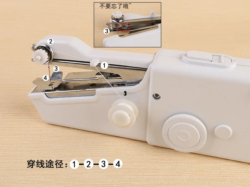 NeedleWork Mini Portable Hand Sewing Machine Clothes Fabrics Electric Overlock sewing table small machine | Дом и сад