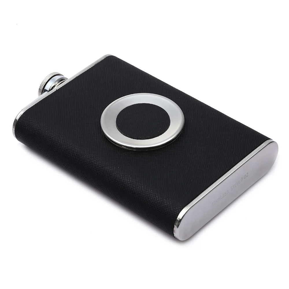 8 унций фляга фляжка для вина Виски из нержавеющей стали Складная чашка