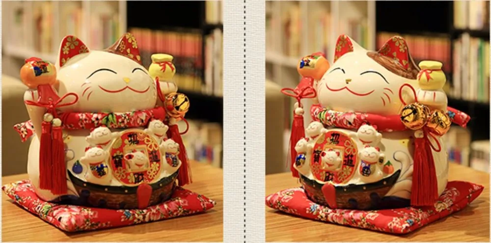Большая Керамическая Свинья-копилка Lucky Cat, магазин, открытый подарок в японском стиле, креативное украшение для дома