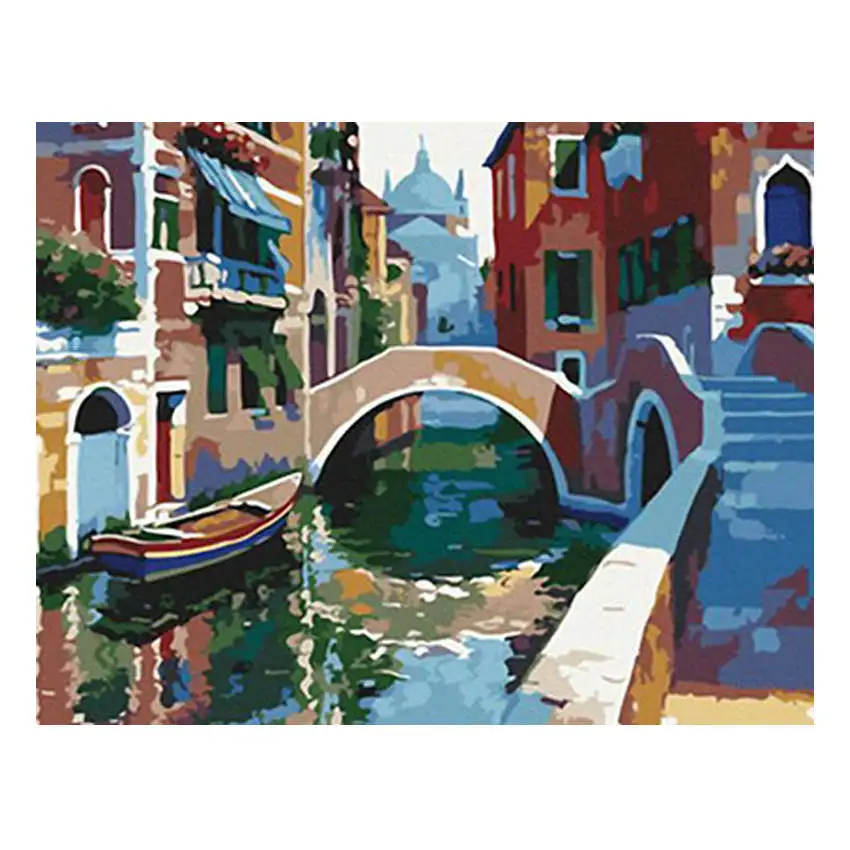 bridge painting 33 Акриловые краски цвета, Рисунок Краски для украшения гостиной, сексуальная женщина, Diy масляные краски ing по номерам - Цвет: bridge painting 33