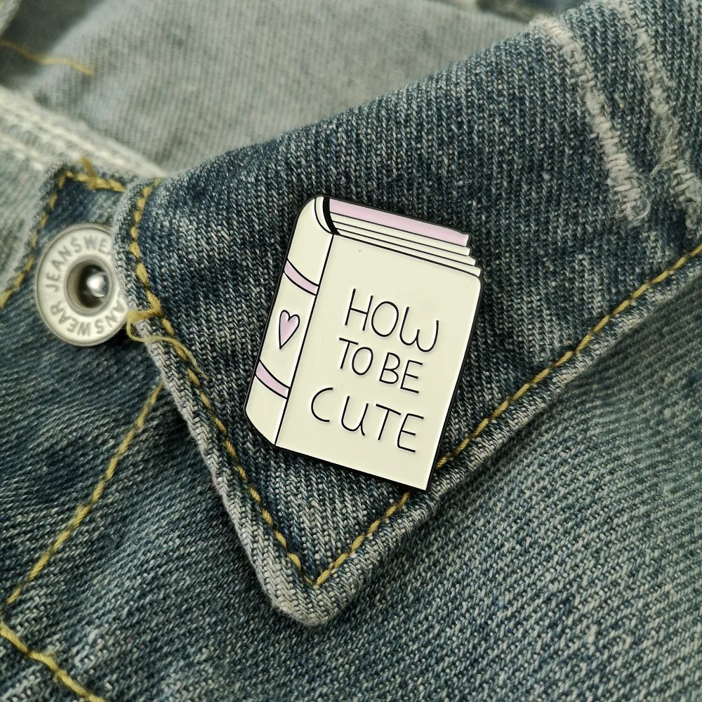 Как быть милым! Мультяшные броши книжки эмалированная металлическая синяя