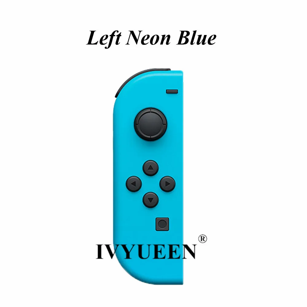 Left Neon Blue Чехол-накладка IVYUEEN для Kind Switch NS Joy Con с корпусом, зеленый, желтый, розовый, левый/правый джойстик, чехол для контроллера, аксессуары для игр - Цвет: Left Neon Blue