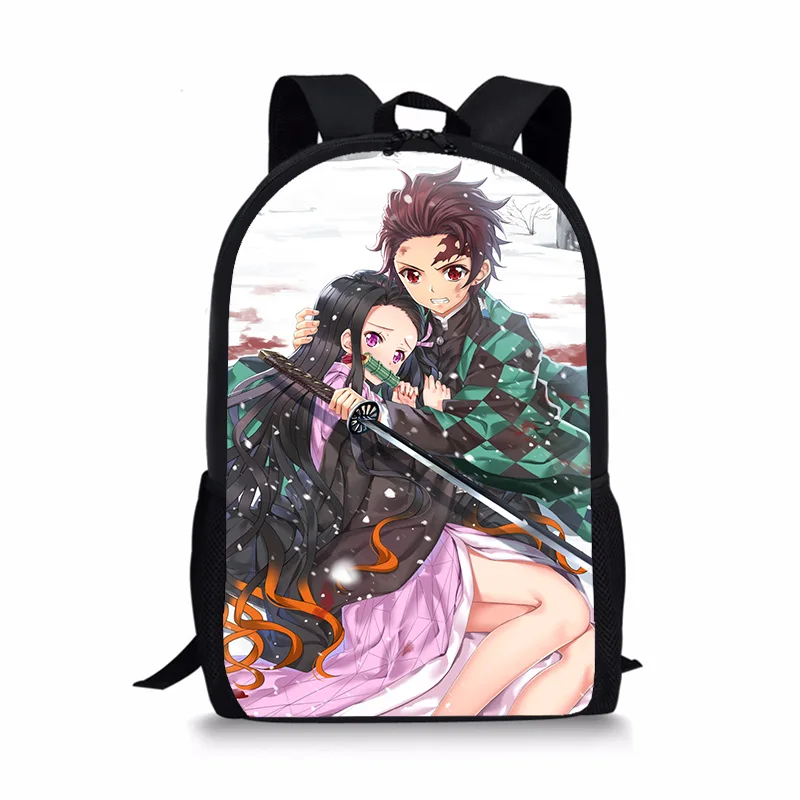 Аниме Demon Slayer Kimetsu no Yaiba Рюкзак Школьная Сумка Nezuko Kamado Tanjirou Kamado рюкзак подростковые; школьные для девушек и мужчин сумка для книг - Цвет: 6