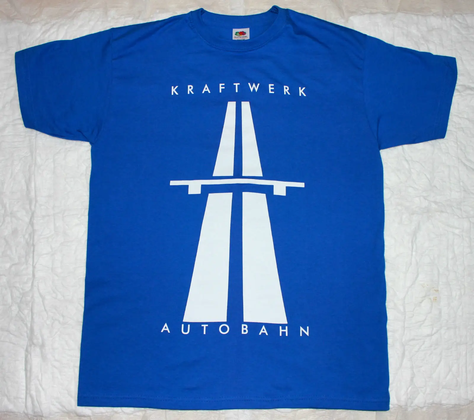 KRAFTWERK AUTOBAHN྆ KRAUTROCK ELECTRONIC SYNTHROCK новая Королевская Синяя Футболка модная мужская и