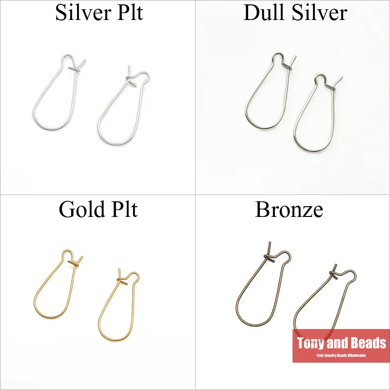 (80 шт. = 1 лот!) Почек крючки для сережек Earwire 15X39mm цвета: золотистый серебристый