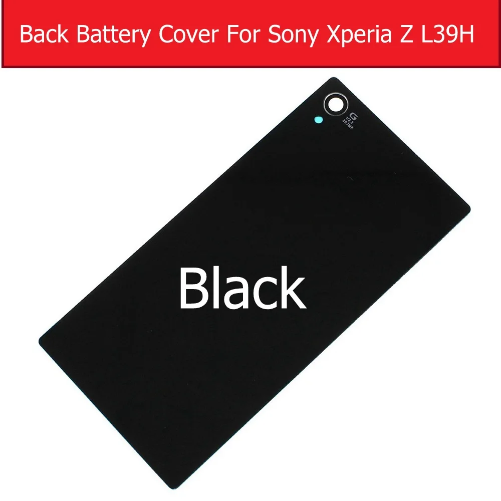 Задняя крышка батарейного отсека для sony xperia Z1 L39H C6902 C6903 C6905 C6906 стеклянная задняя крышка чехол+ 1 пленка бесплатно