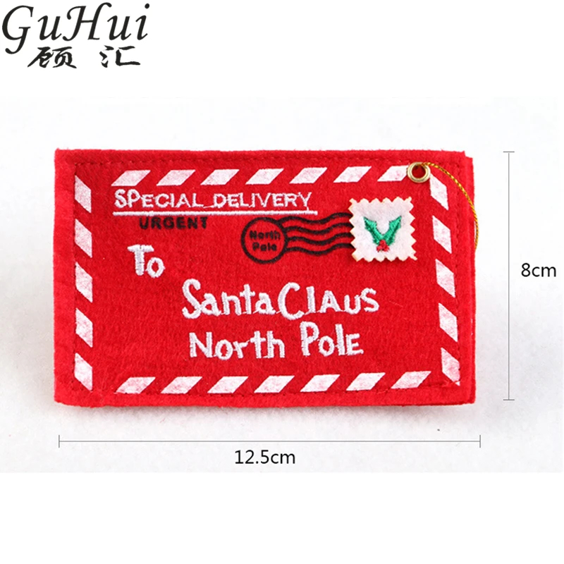 Красный Рождественский конверт из нетканого материала 15 шт. креативная