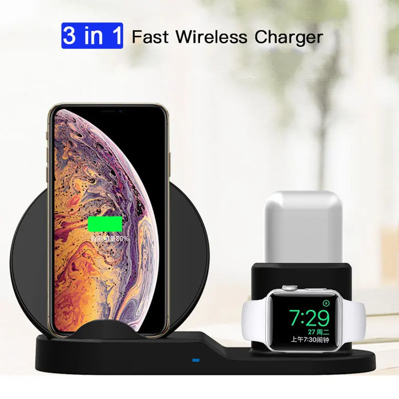 Беспроводное зарядное устройство для iphone XS XR 8 7 Plus 10 Вт|Зарядные устройства