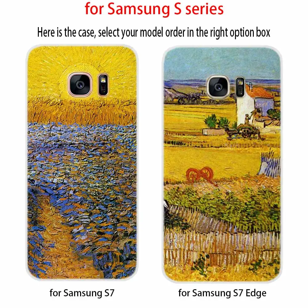 vincent van gogh sunflower Soft Cover For Samsung Galaxy S7 Edge S8 S9 S10 S11 S20 S21 Plus Lite E Ultra Case | Мобильные телефоны