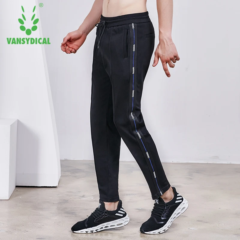 SPT Vansydical Winter Sports Running Pants Men's Printed Ribbon Gym Long Trousers Outdoor Fitness Workout Jogging Sweatpants |