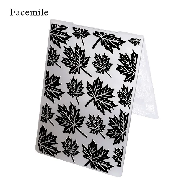Maple Leaf Facemile 1 шт пластиковая папка шаблонов для тиснения для скрапбукинга фотоальбом бумажная карта ремесло открытка изготовление свадебного украшения - Цвет: Maple Leaf