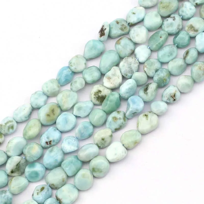 Freeform Larimar (медный пектолит) каменные бусины из натурального камня незакрепленные