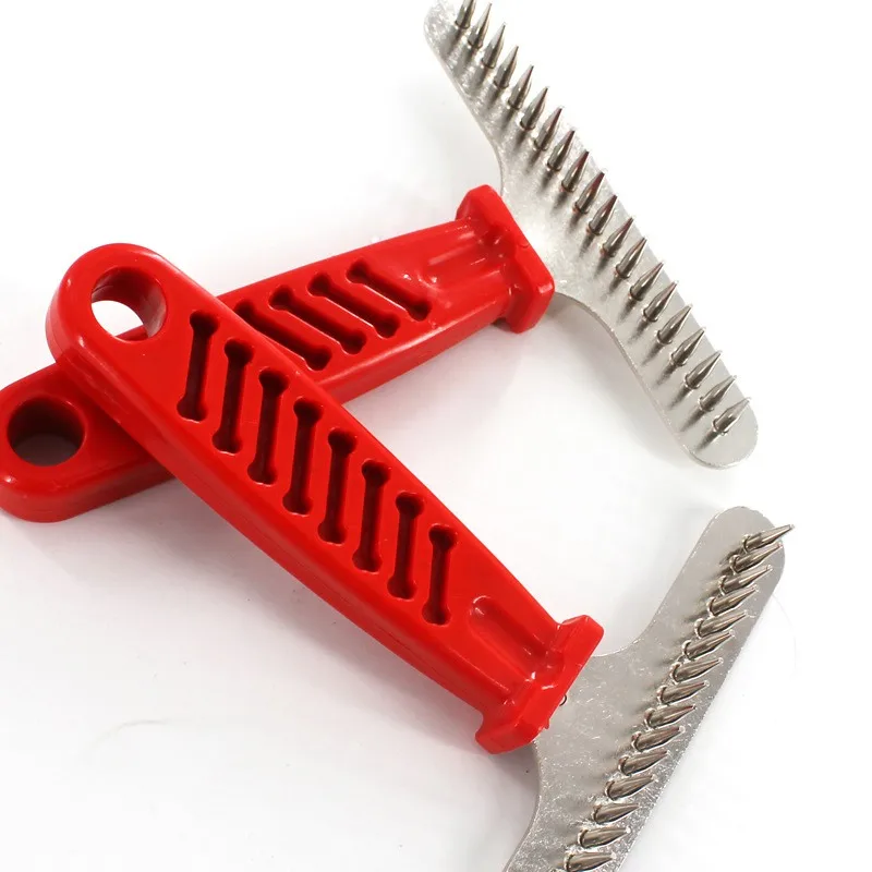 Прочный грабли для животных Собака нержавеющая товары собак сталь гребень