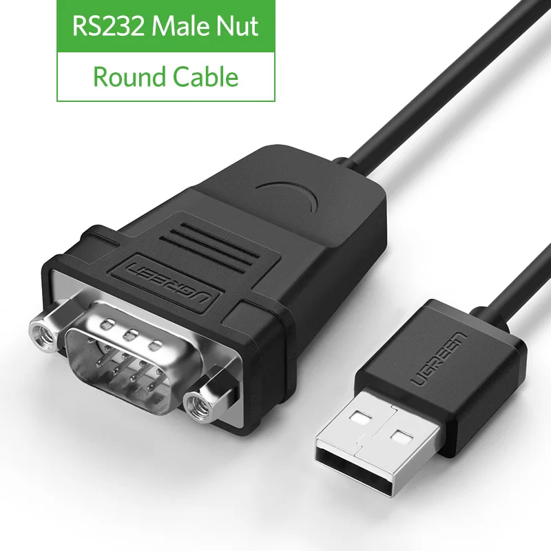 RS232 Male Nut Ugreen Высокое качество USB2.0 к RS232 COM порт Последовательный PDA 9 DB9 контактный кабель адаптер для ПК PDA gps - Цвет: RS232 Male Nut