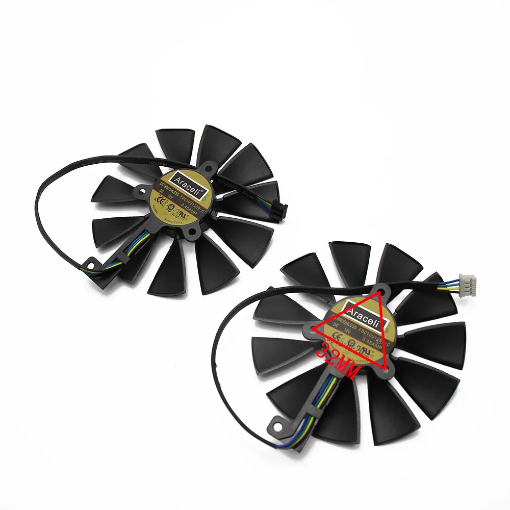 Кулер для карт 87 мм T129215SH кулер с 4 контактами RTX 2060 2070 2080 Ti ASUS GeForce RTX2080 RTX2080Ti игровая
