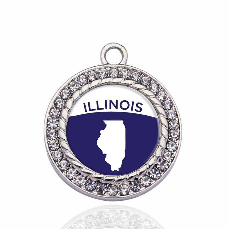 Indiana Outline Circle Charm DIY Jewelry Accessories Making For Necklace&ampBracelets | Украшения и аксессуары
