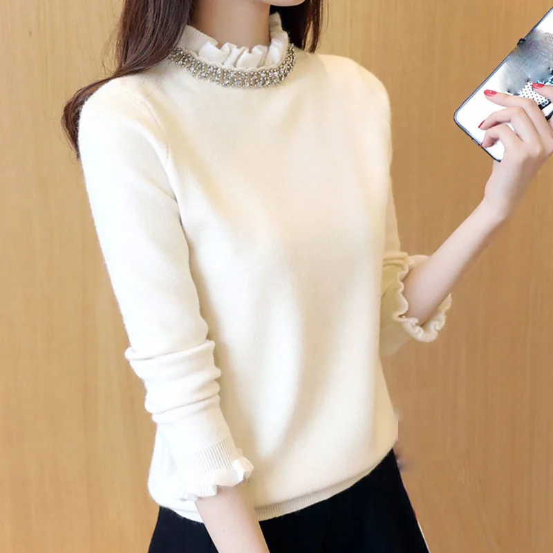 

Women Turtleneck Pullover Cashmere Sweater 2018 Ladies Shirt Wool knitted sweater Female Warm Tops Pullovers Jumper women