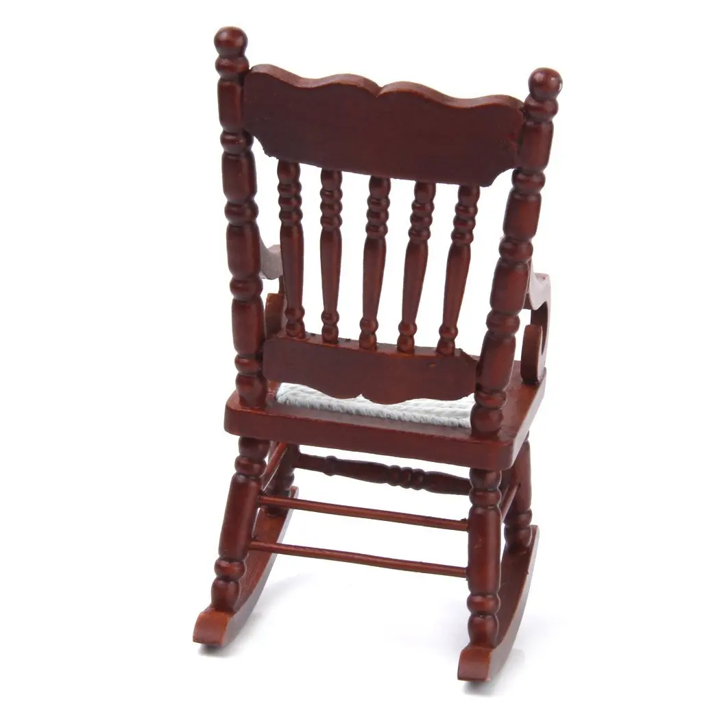 

1:12 Miniature Wooden Cabinet Rocker Model of Brown Wristbands