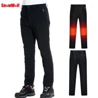 snowwolf men outdoor sports pants usb infraded heating softshell trousers winter thermal pants with heated insoles
