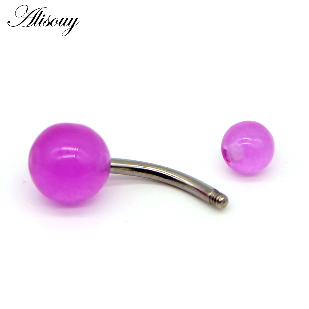 Кольцо Alisouy женское акриловое для пирсинга живота ювелирное изделие прокола тела