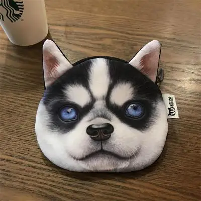 cute wallet 4 Хлопковый тканевый кошелек с 3D-принтом животных для девочек, Женский Детский кошелек, кошелек на молнии, кошелек с покемоном, сумочка для монет, собаки, кошки, фиолетового цвета - Цвет: cute wallet 4