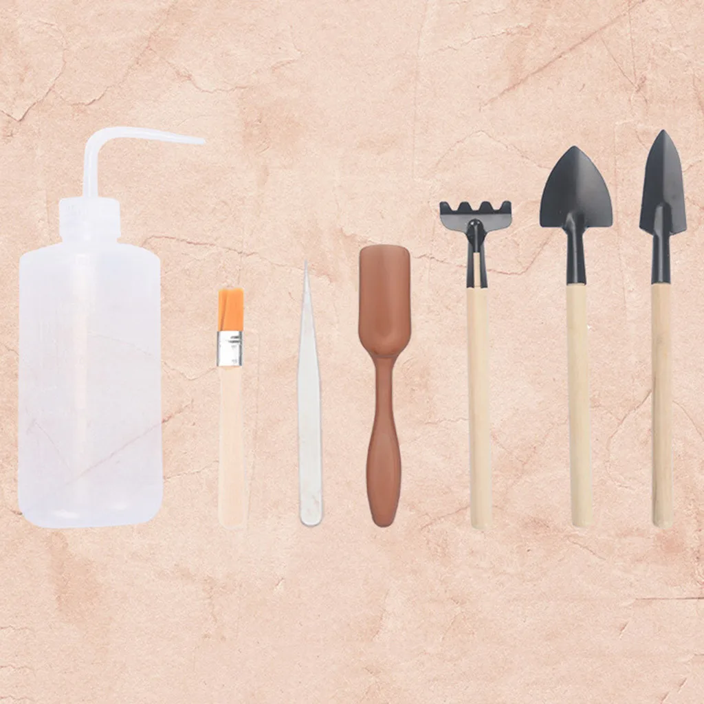 Набор суккулентных инструментов Миниатюрный пинцет Лопата грабли садовые