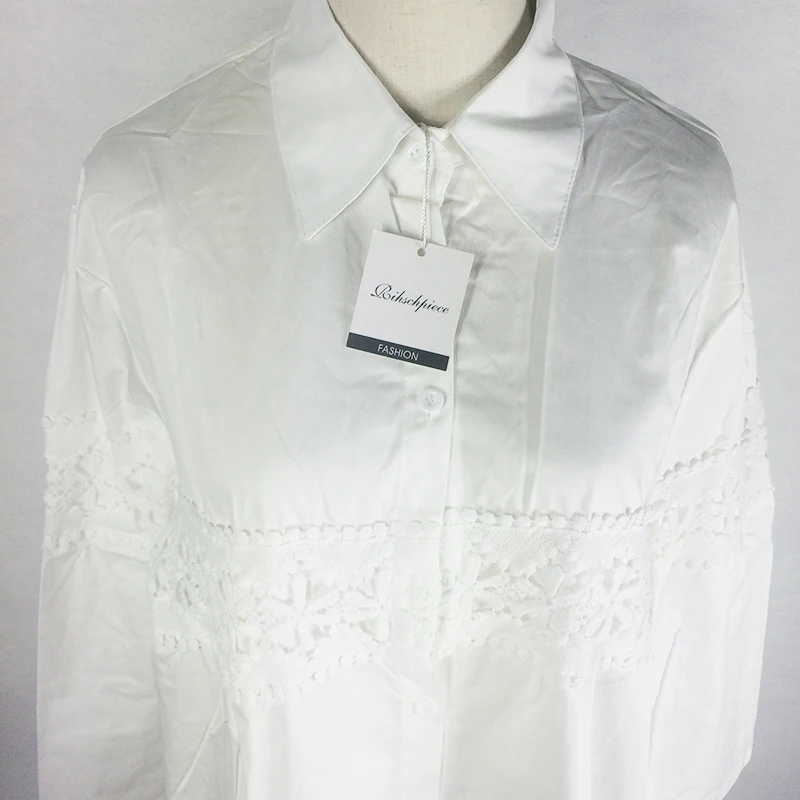 Белая кружевная блузка Rihschpiece Женский Топ и винтажные рубашки RZF170|womens tops and
