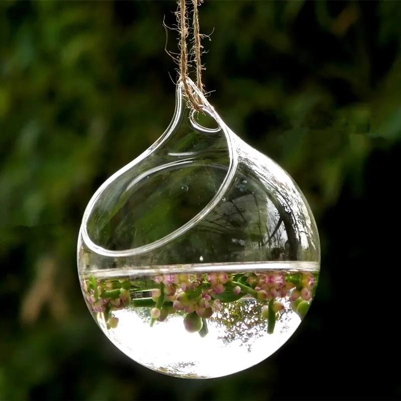 

Free Shipping Diameter=15cm Big Size Hanging Glass Terrarium Vase Wedding Decorative Prop Creative Fishbowl Home Decoration