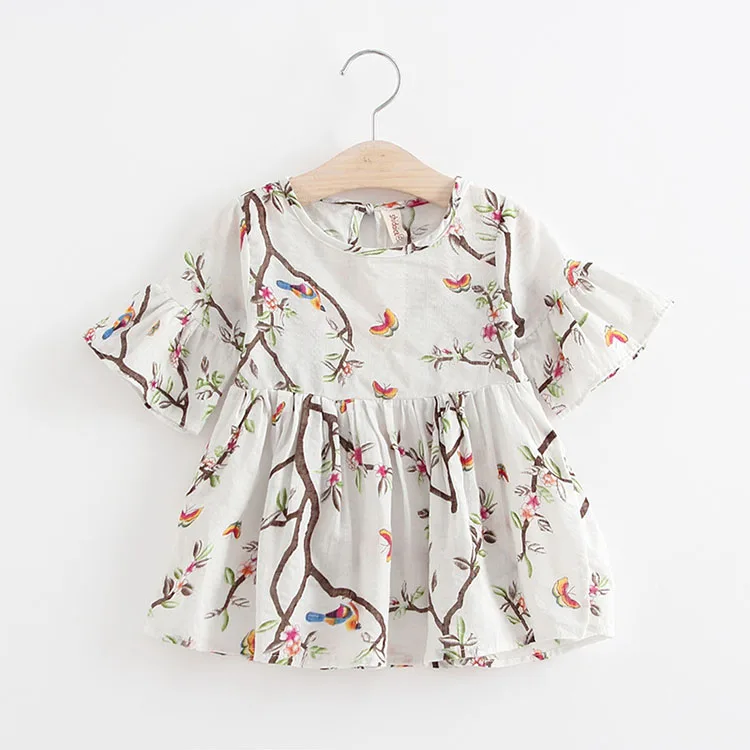 Блузки для девочек рубашка с расклешенными рукавами и оборками топы платья