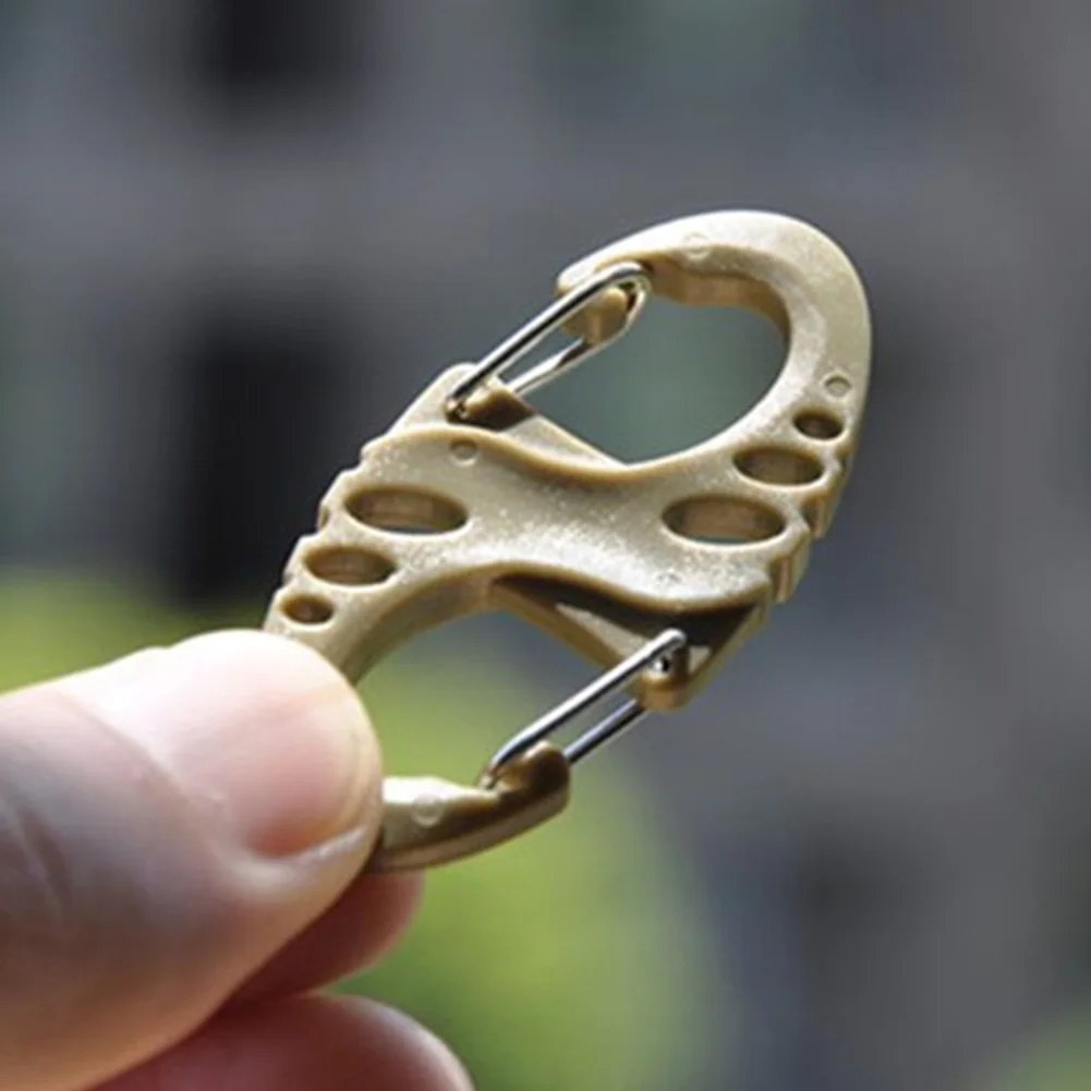 1 шт. мини рюкзак с выдолбленной пряжкой пластиковый стальной брелок карабин для