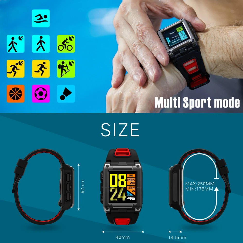 Смарт часы S929 с будильником водонепроницаемые для плавания GPS спортивный фитнес