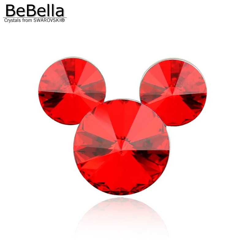 BeBella брошь с кристаллами в виде мышки заколки из кристаллов Swarovski модная