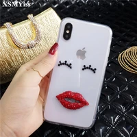bling rhinestone diamond glitter lips soft case cover for samsunga3 a5 a7 2017 a9 a8 a6 plus a50 a70 a80 a51 a71 m30 phone case